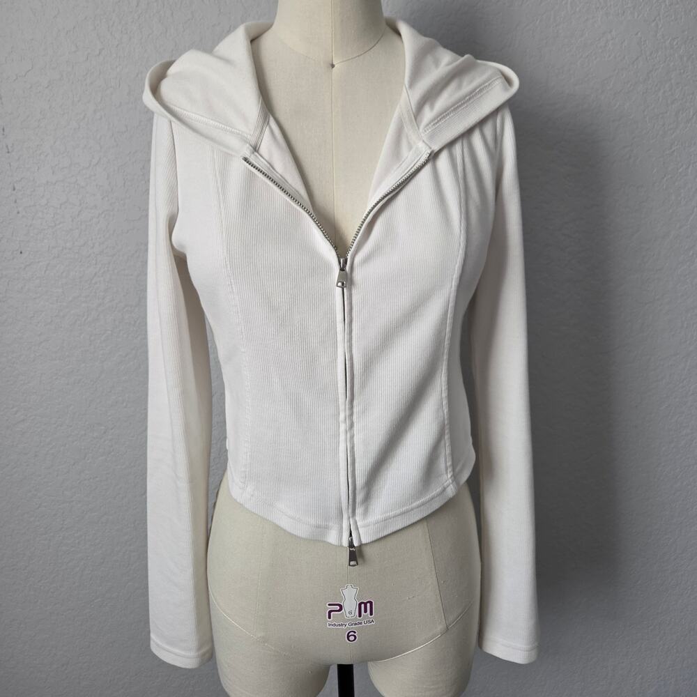 Trendy Cropped Cotton Jacket - Two-Way Zip Mock Neck - Slim Fit